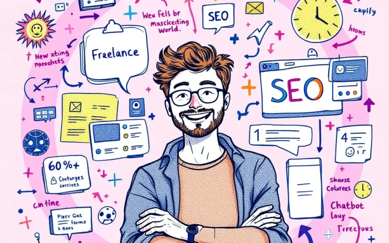 Freelancer using DeepSeek AI to write blog posts and earn money online