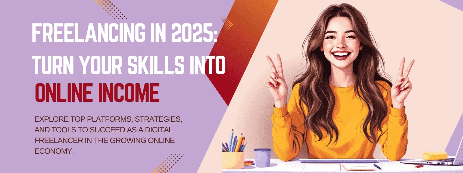 Freelancer working remotely in 2025 with a laptop and digital tools
